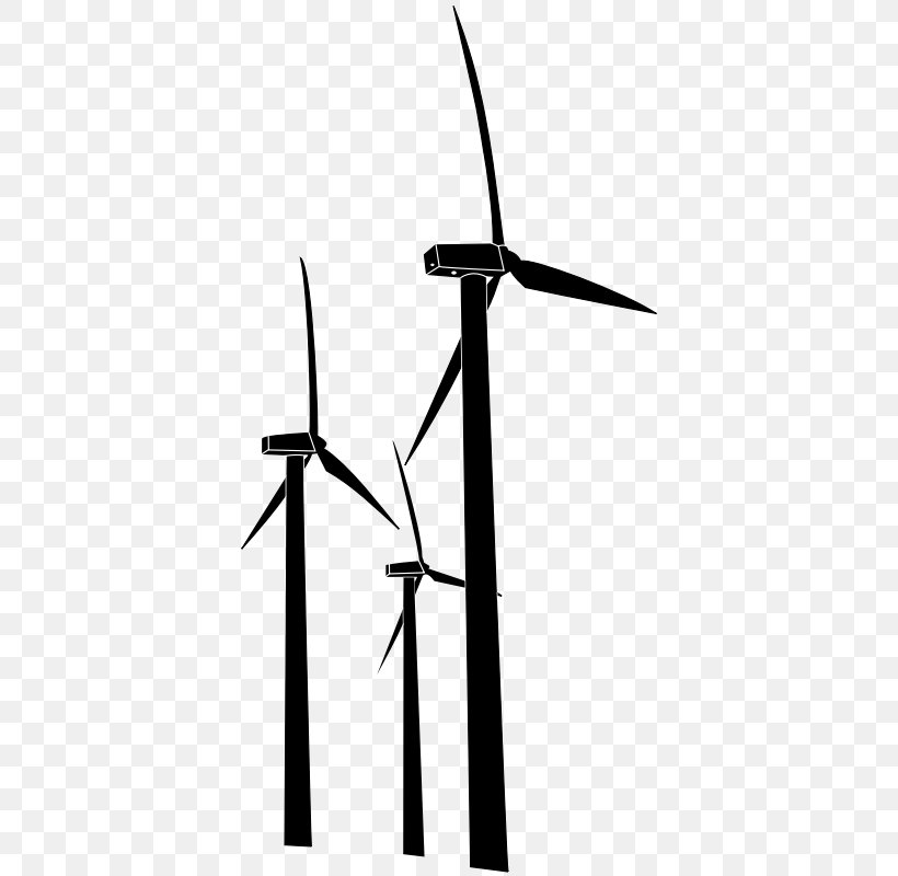 Wind Farm Wind Turbine Clip Art Windmill Wind Power, PNG, 800x800px, Wind Farm, Black And White, Energy, Machine, Mill Download Free