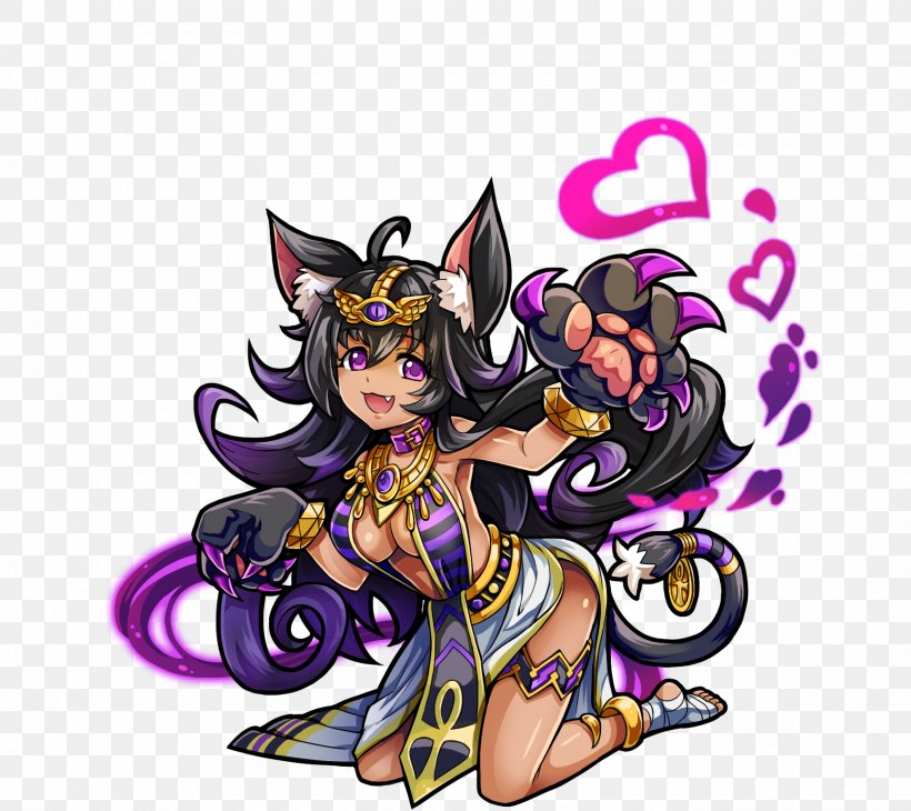 Monster Strike Bastet Egyptian Mau Puzzle & Dragons Video Game, PNG, 1840x1640px, Monster Strike, Art, Bastet, Carnivoran, Cartoon Download Free