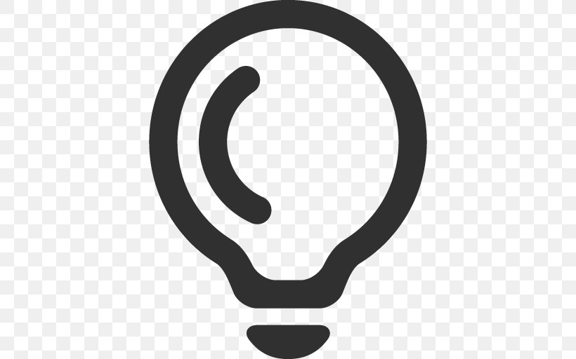 Icon Design Image, PNG, 512x512px, Icon Design, Black And White, Incandescent Light Bulb, Symbol, User Download Free