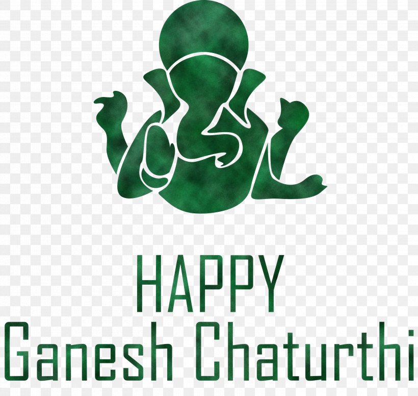 Happy Ganesh Chaturthi Ganesh Chaturthi, PNG, 3000x2842px, Happy Ganesh Chaturthi, Biology, Ganesh Chaturthi, Green, Logo Download Free