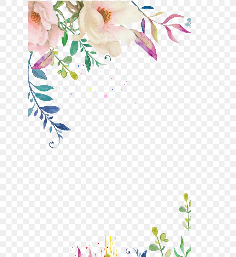 Wedding Invitation Flower Pink Watercolor Painting Png 624x894px