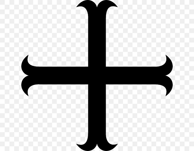Christian Cross Crosses In Heraldry Cross Moline, PNG, 640x640px, Cross, Black And White, Christian Cross, Christianity, Church Download Free
