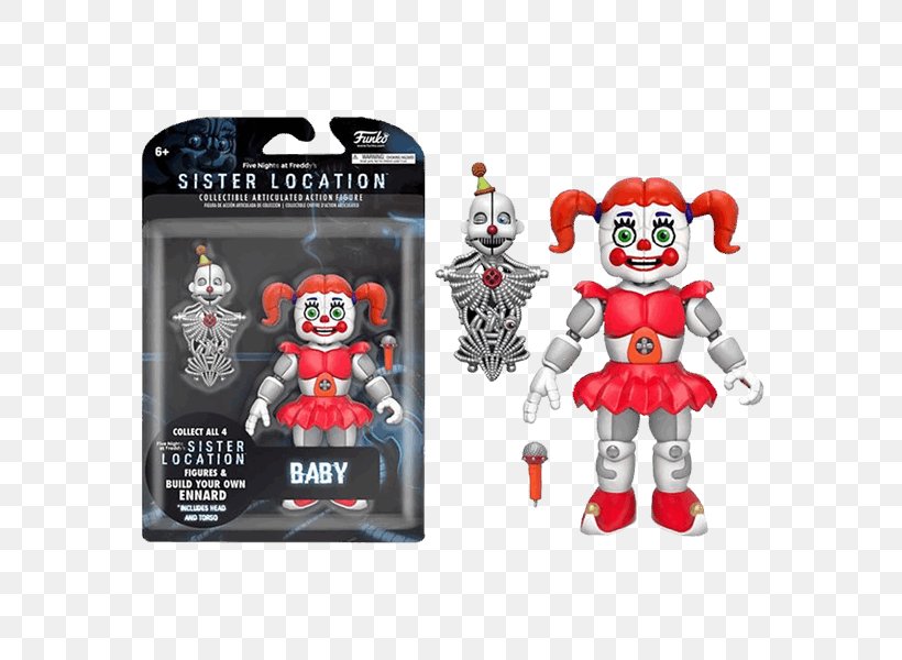 Five Nights At Freddy's: Sister Location Action & Toy Figures Funko Infant, PNG, 600x600px, Action Toy Figures, Action Figure, Animatronics, Fictional Character, Figurine Download Free