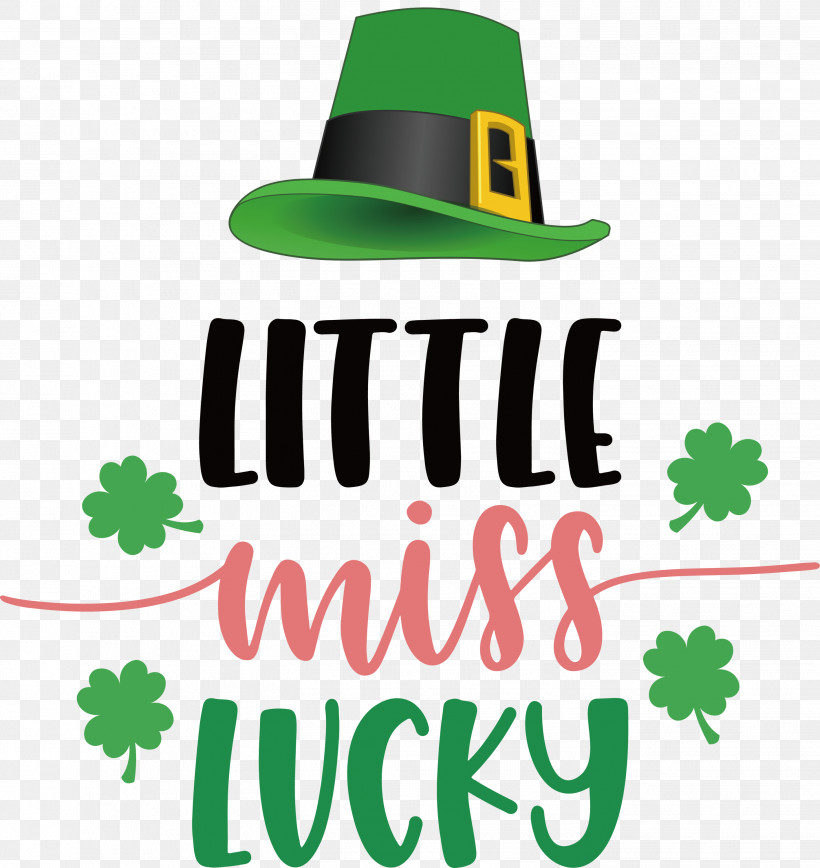 Little Miss Lucky Lucky Patricks Day, PNG, 2832x3000px, Lucky, Green, Hat, Leprechaun, Logo Download Free
