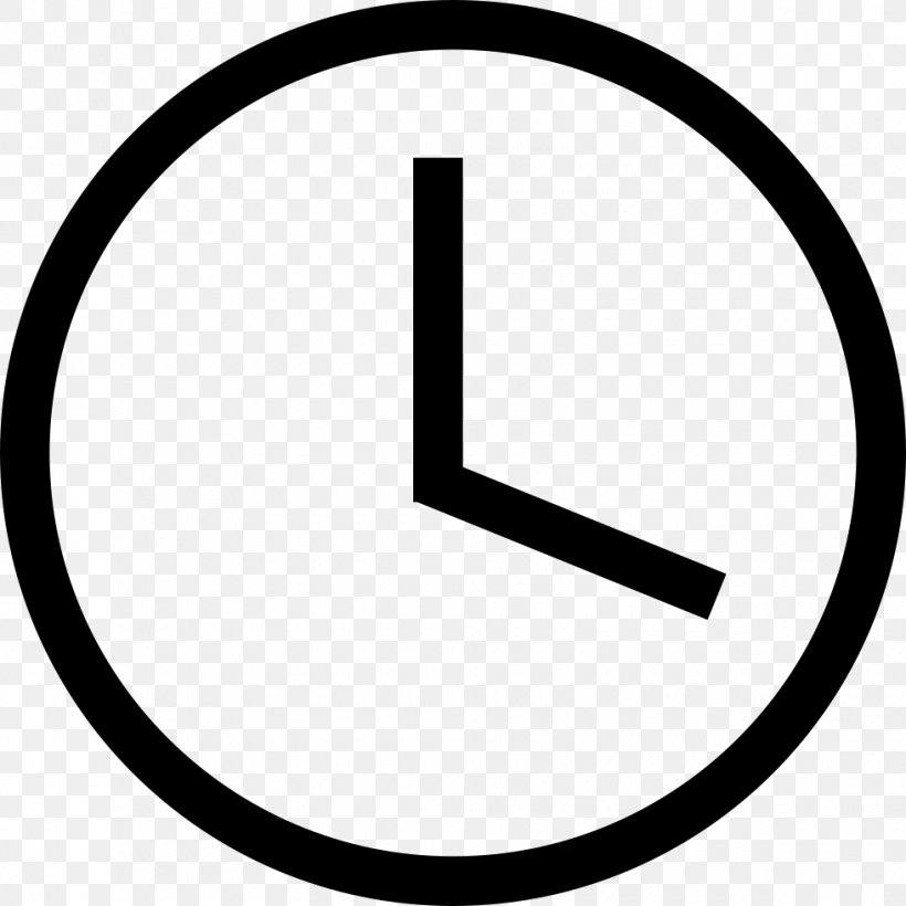 Clock Symbol Clip Art, PNG, 980x980px, Clock, Alarm Clocks, Area, Black And White, Digital Clock Download Free