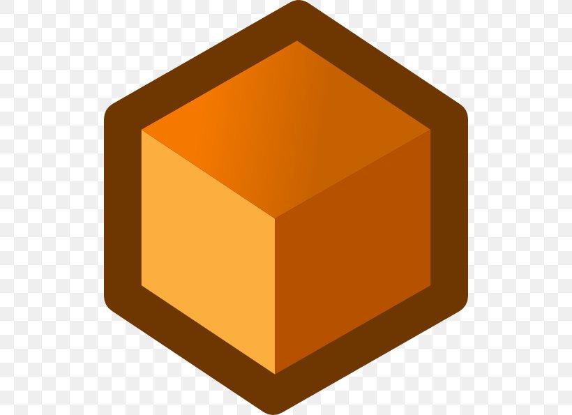 Cube Three-dimensional Space Shape Clip Art, PNG, 522x595px, Cube, Color, Cuboid, Orange, Rectangle Download Free