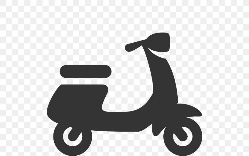 Scooter Car Motorcycle #ICON100 Vespa, PNG, 512x512px, Scooter, Bicycle, Black And White, Car, Honda Download Free