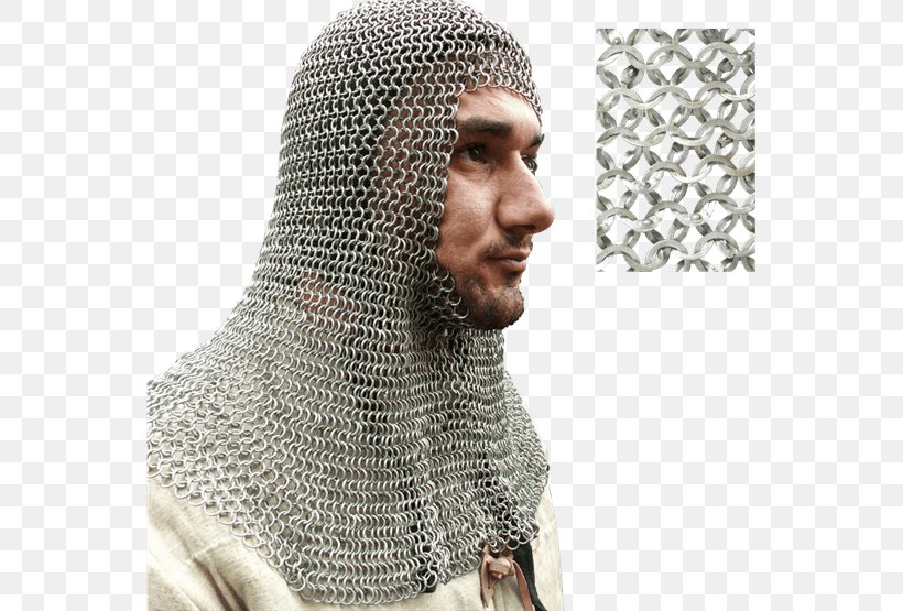 Middle Ages Mail Coif Hauberk, PNG, 555x555px, Middle Ages, Cap, Clothing, Coif, Components Of Medieval Armour Download Free