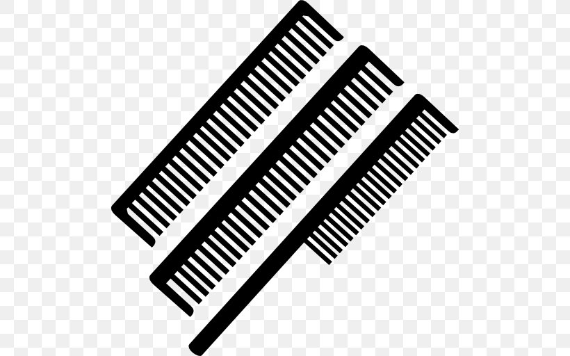 Comb Hairdresser Barber Hairbrush, PNG, 512x512px, Comb, Barber, Beauty Parlour, Black, Black And White Download Free