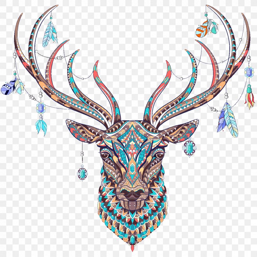 Deer Tattoo Fotolia, PNG, 1200x1200px, Deer, Antler, Bohochic, Fotolia, Jewellery Download Free