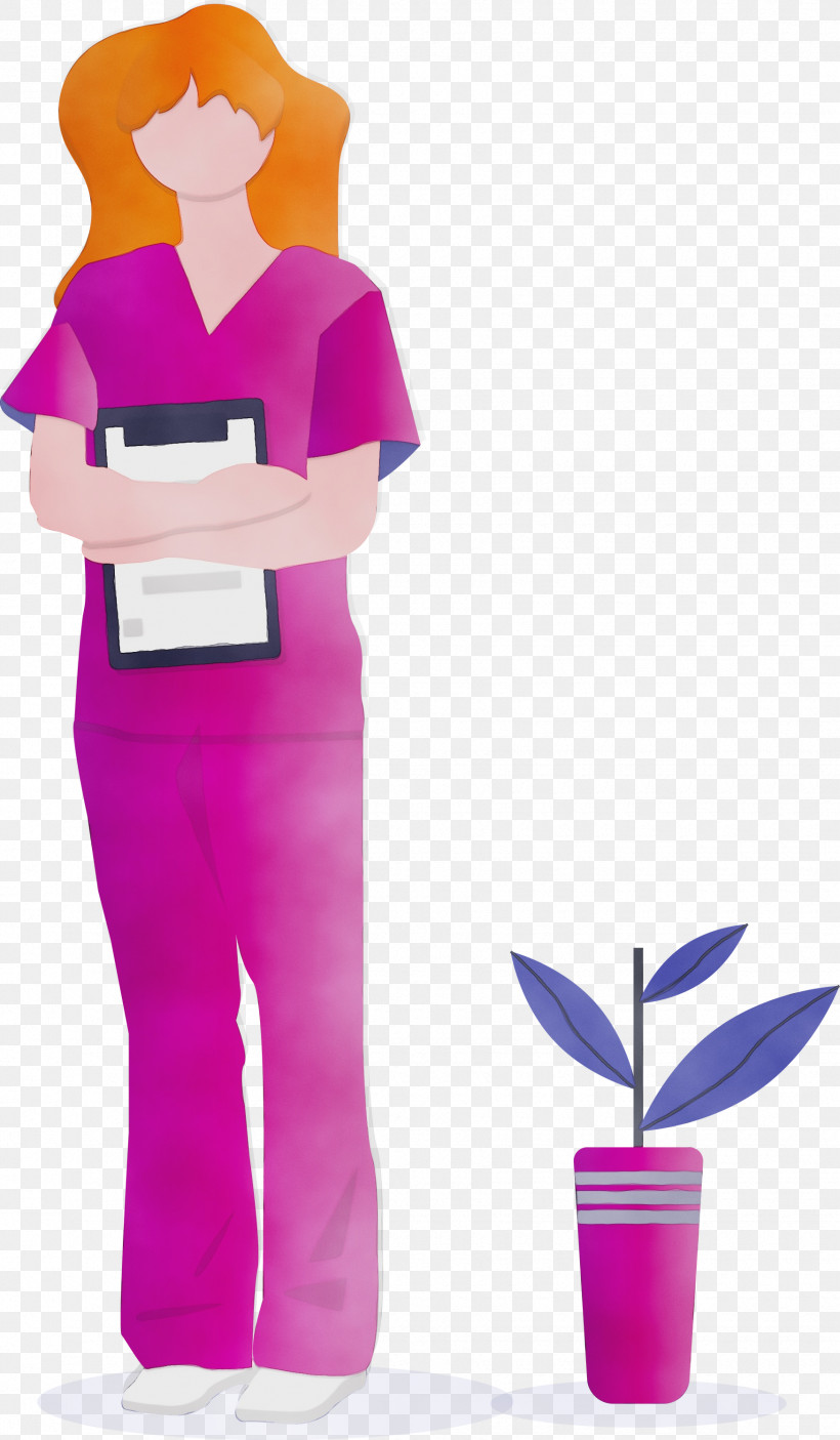 Magenta, PNG, 1750x3000px, Nurse, International Nurses Day, Magenta, Medical Worker Day, Paint Download Free