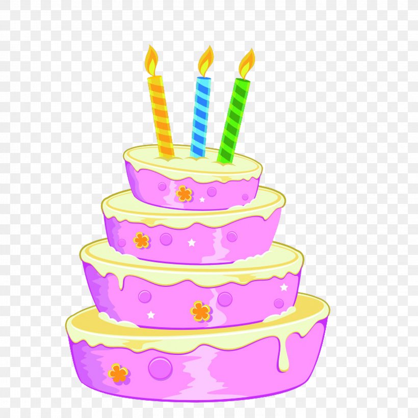 Birthday Cake Happy Birthday To You Clip Art, PNG, 2953x2953px, Birthday Cake, Animation, Baked Goods, Birthday, Buttercream Download Free