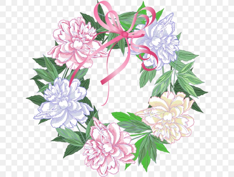 Floral Design Wreath Flower Clip Art, PNG, 640x620px, Floral Design, Artificial Flower, Blog, Cut Flowers, Dahlia Download Free