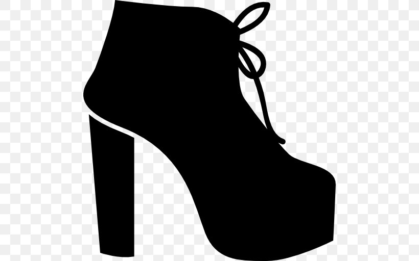 Platform Shoe Boot High-heeled Shoe Footwear, PNG, 512x512px, Shoe, Absatz, Ankle, Black, Black And White Download Free