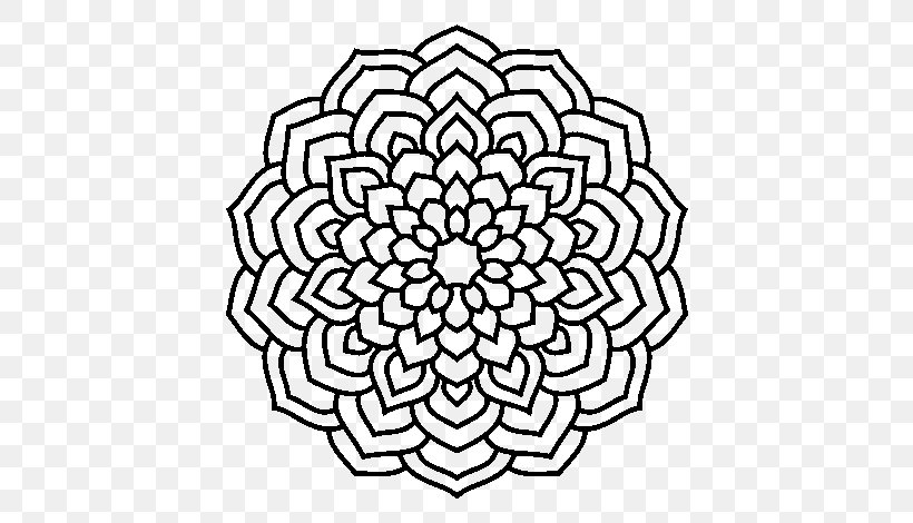 Flower Coloring Book Drawing Mandala Floral Design, PNG, 600x470px, Flower, Area, Black And White, Book, Coloring Book Download Free