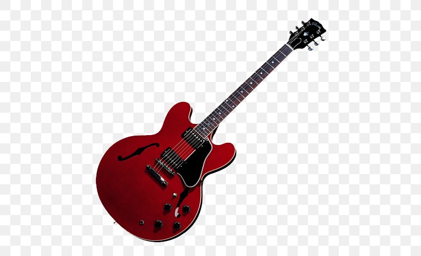 Gibson ES-335 Gibson ES Series Gibson Les Paul Guitar Amplifier Epiphone Dot, PNG, 500x500px, Watercolor, Cartoon, Flower, Frame, Heart Download Free