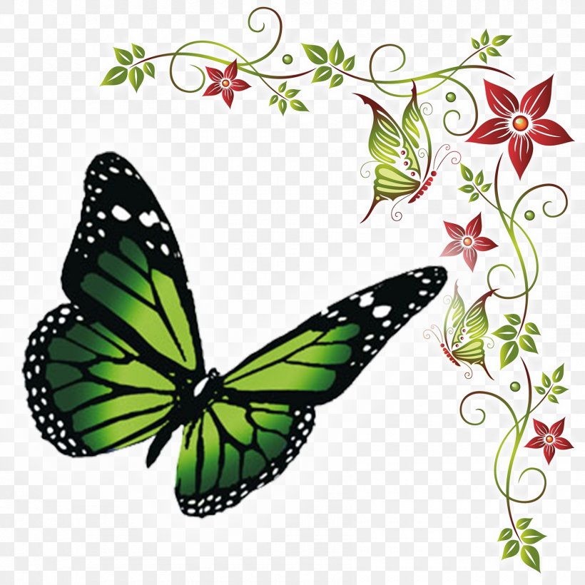 Flower Floral Design Image Clip Art, PNG, 1700x1700px, Flower, Arthropod, Brush Footed Butterfly, Butterfly, Depositphotos Download Free