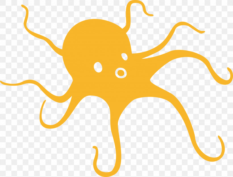Octopus, PNG, 3000x2279px, Octopus, Biology, Cartoon, Line, Marine Download Free