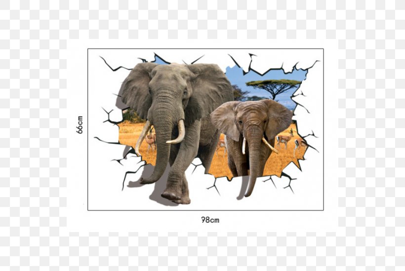 Wall Decal Elephantidae Sticker Painting, PNG, 550x550px, 3d Film, Wall Decal, African Elephant, Animal, Bedroom Download Free
