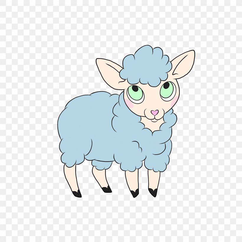 Sheep Cattle Mammal Deer Goat, PNG, 2048x2048px, Sheep, Animation, Bovine, Cartoon, Cattle Download Free