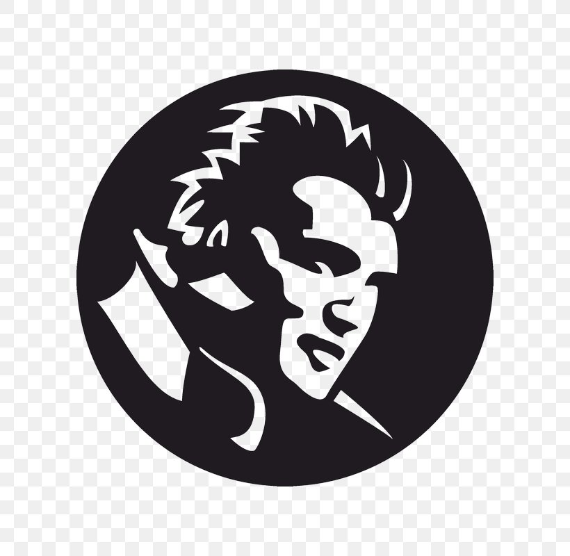 Decal Slipmat Logo Rock And Roll Vector Graphics, PNG, 800x800px, Decal, Black And White, Bob Marley, Disc Jockey, Elvis Presley Download Free