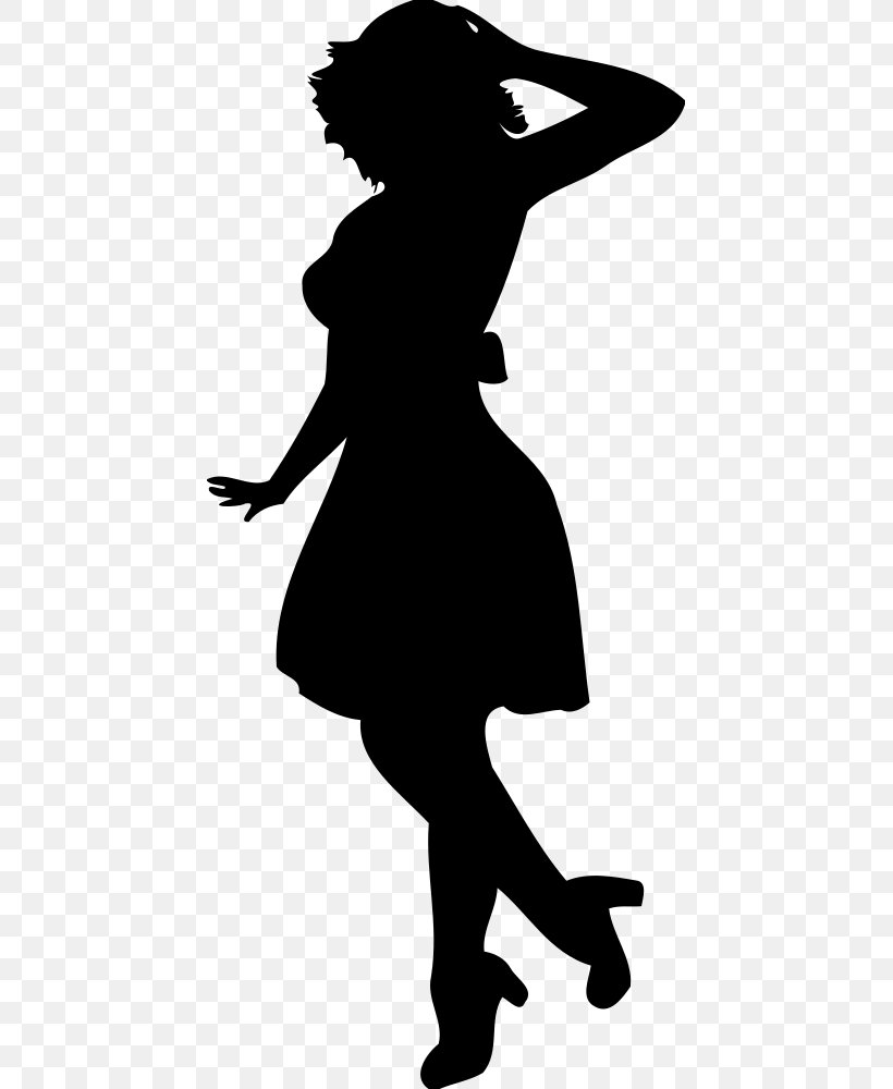 Silhouette Clip Art, PNG, 439x1000px, Silhouette, Art, Black, Black And White, Fashion Download Free
