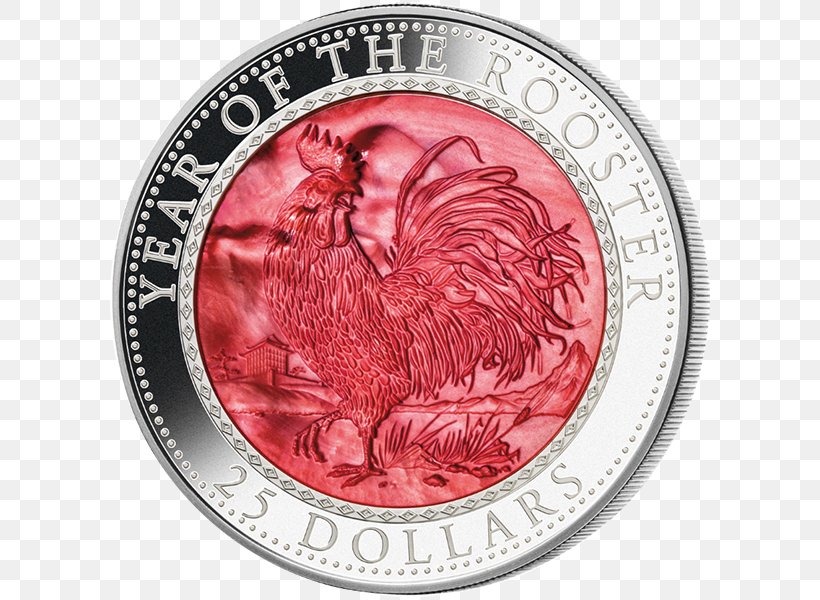 Silver Coin Rooster Proof Coinage, PNG, 600x600px, 2017, Coin, Bird, Bullion, Canadian Silver Maple Leaf Download Free