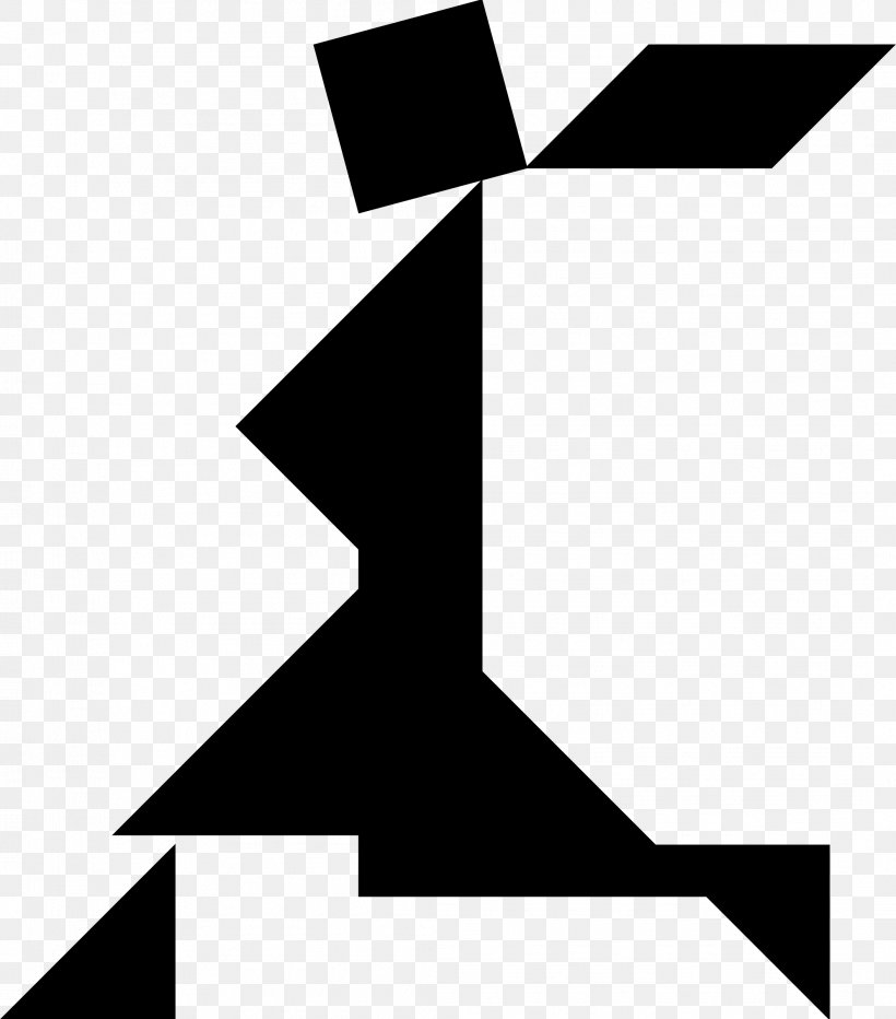 Tangram Puzzle Clip Art, PNG, 2111x2400px, Tangram, Black, Black And White, Brand, Computer Download Free