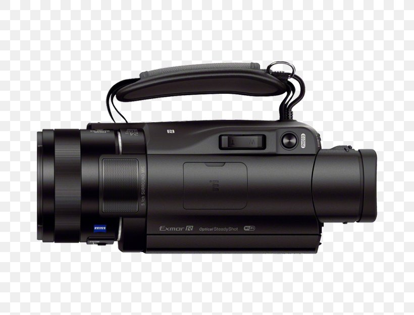 Camcorder 4K Resolution Sony Handycam FDR-AX100 Video Cameras, PNG, 750x625px, 4k Resolution, Camcorder, Camera, Camera Accessory, Camera Lens Download Free