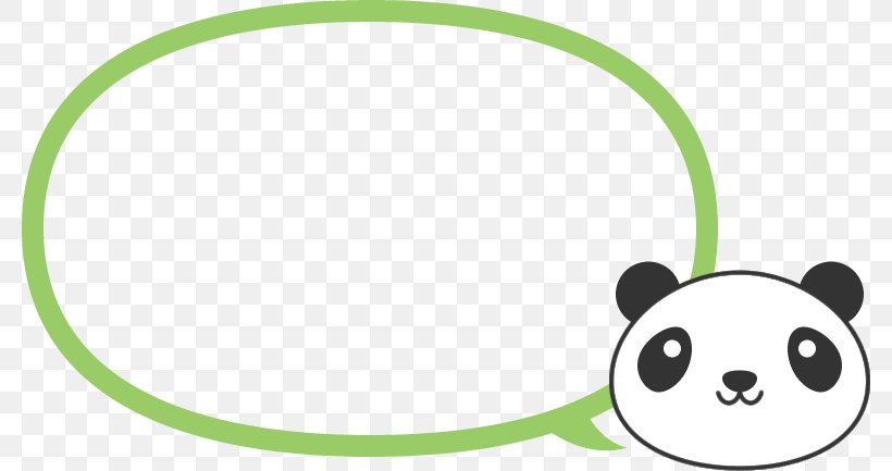 Giant Panda Speech Balloon Clip Art, PNG, 780x433px, Giant Panda, Animal, Body Jewelry, Green, Mammal Download Free