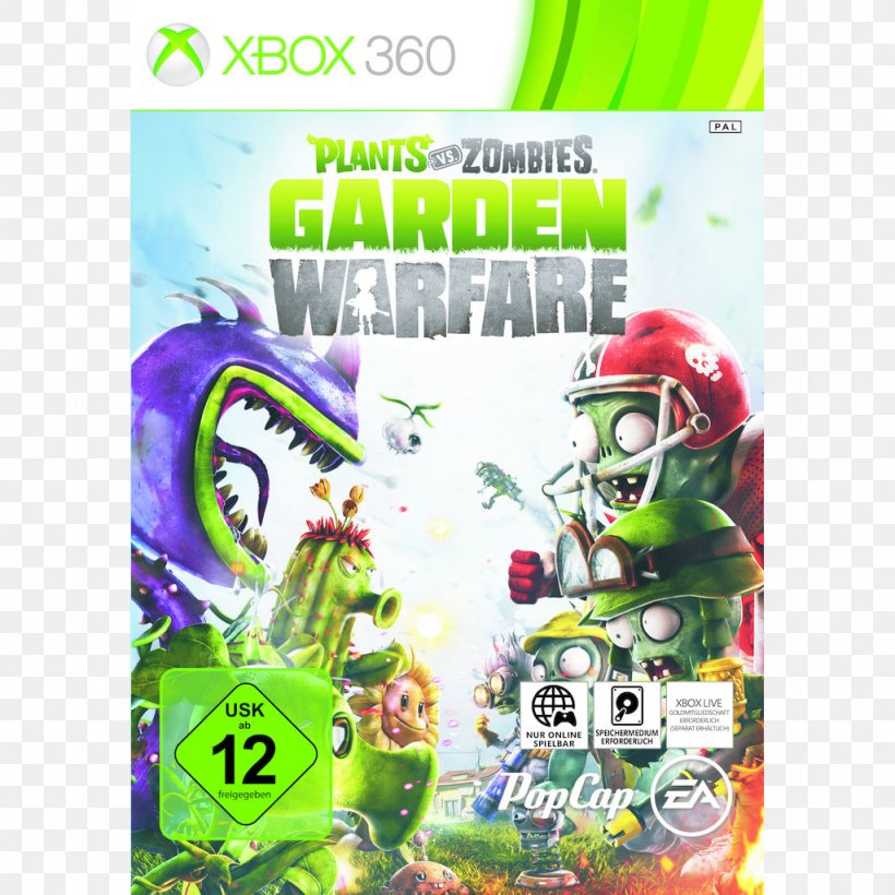 Plants Vs. Zombies: Garden Warfare 2 Xbox 360 Video Game, PNG, 1024x1024px, Plants Vs Zombies Garden Warfare, All Xbox Accessory, Electronic Arts, Game, Green Download Free