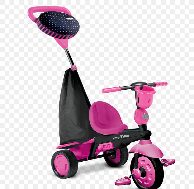 Tricycle Smart Trike Spirit Touch Steering 4-in-1 Wheel Child Smart-Trike Spark Touch Steering 4-in-1, PNG, 800x800px, Tricycle, Child, Magenta, Motorized Tricycle, Pedal Download Free