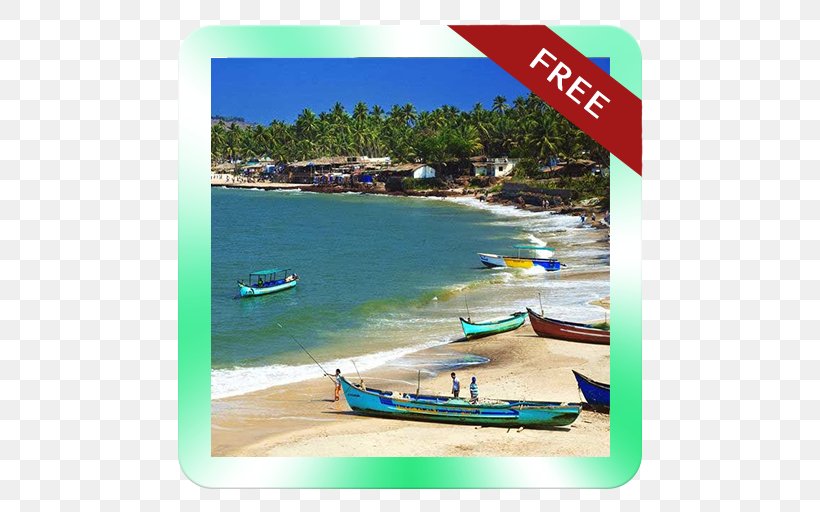 Anjuna Candolim South Goa Package Tour Beach, PNG, 512x512px, Anjuna, Bay, Beach, Boat, Candolim Download Free