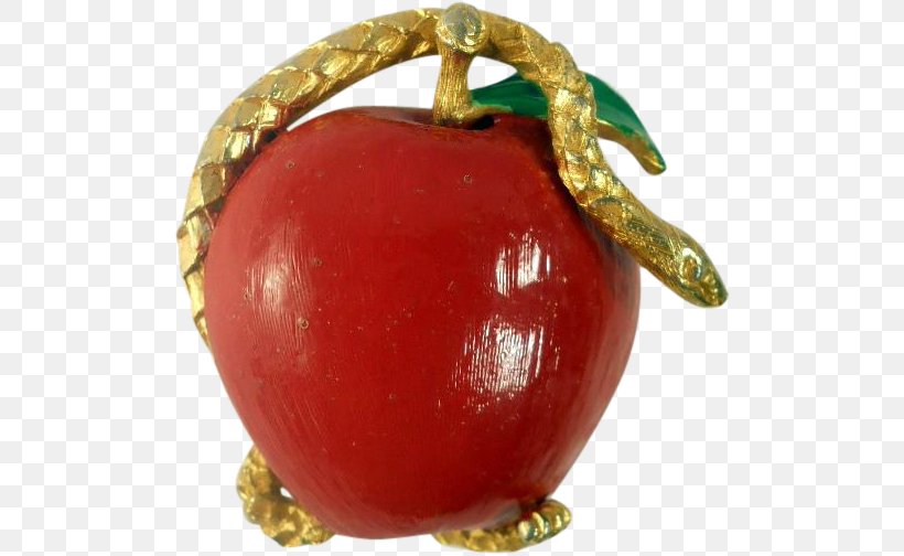 Brooch Pin Apple Jewellery Garden Of Eden, PNG, 504x504px, Brooch, Apple, Christmas, Christmas Ornament, Food Download Free