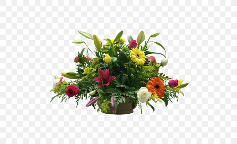 Floral Design Flower Bouquet Cut Flowers Lilium, PNG, 500x500px, Floral Design, Arrangement, Basket, Cut Flowers, Drink Download Free