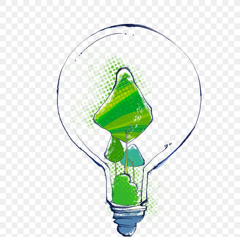 Incandescent Light Bulb Environmental Protection Green Illustration, PNG, 560x810px, Incandescent Light Bulb, Electricity, Energy Conservation, Environment, Environmental Protection Download Free