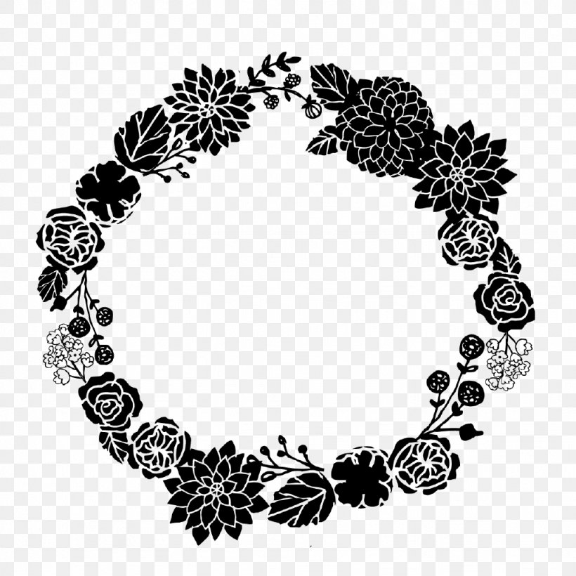 Necklace Body Jewellery Pattern Human Body, PNG, 1024x1024px, Necklace, Blackandwhite, Body Jewellery, Fashion Accessory, Floral Design Download Free