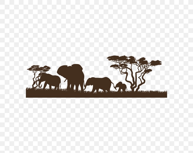 Africa Sticker Wall Decal Elephants Illustration, PNG, 650x650px, Africa, Adhesive, Animal, Camel Like Mammal, Decal Download Free