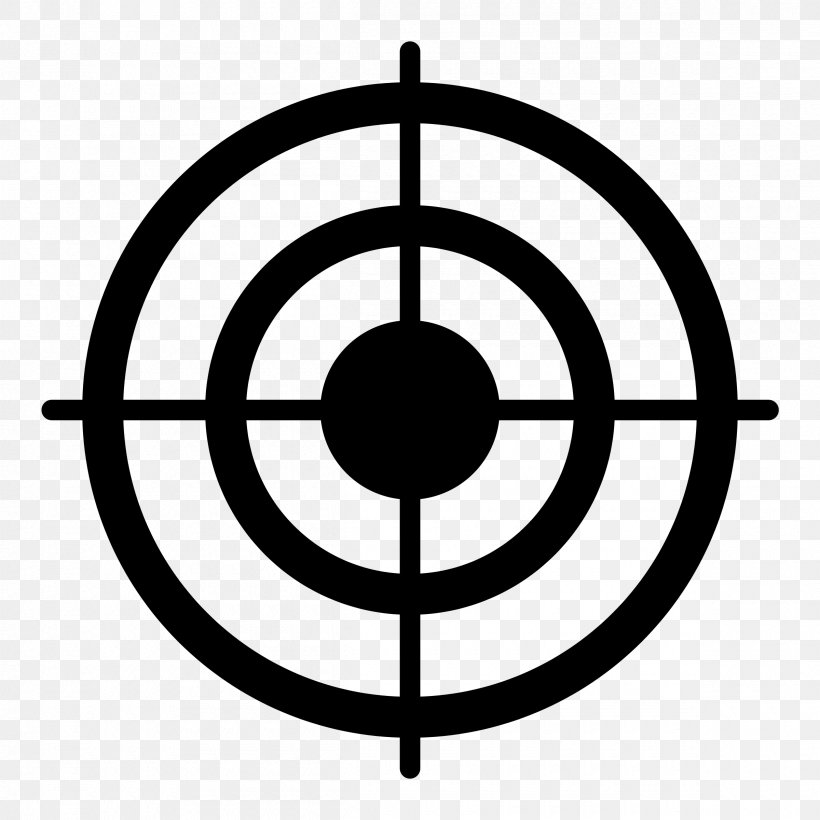 Bullseye Shooting Target Clip Art, PNG, 2400x2400px, Bullseye, Area, Black And White, Shooting Target, Sticker Download Free