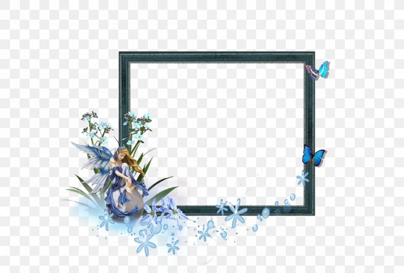Picture Frame Flower Pattern, PNG, 1000x677px, Picture Frame, Blue