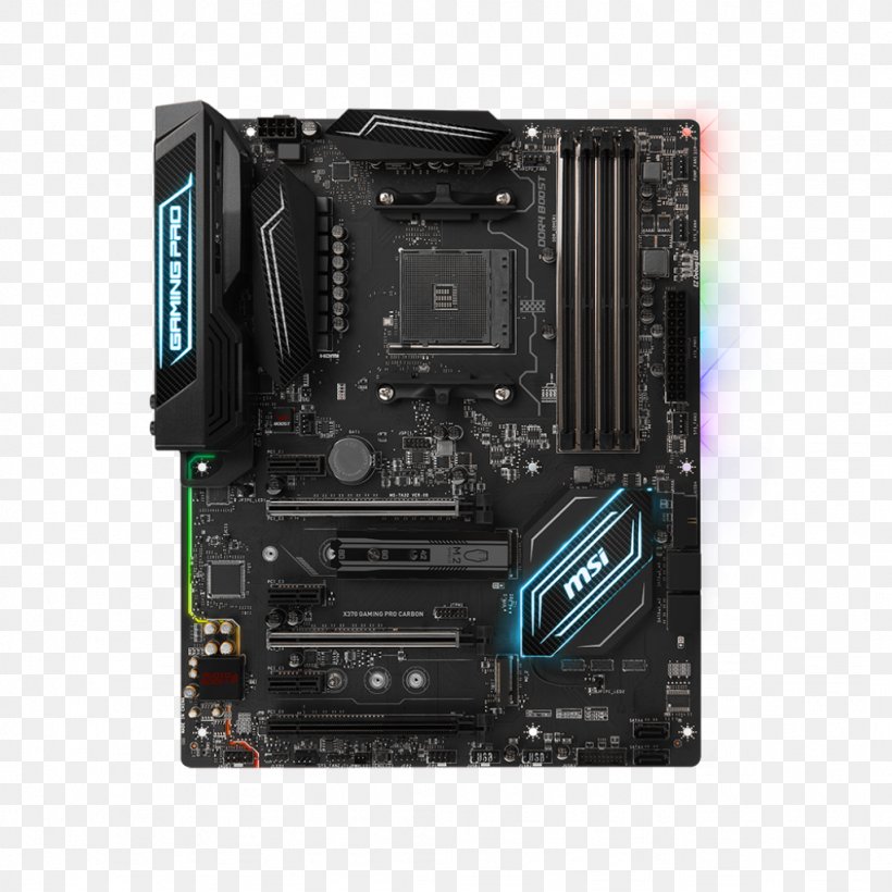 Socket AM4 MSI X370 GAMING PRO CARBON ATX Motherboard, PNG, 1024x1024px, Socket Am4, Asus Prime X370pro, Atx, Computer Accessory, Computer Case Download Free
