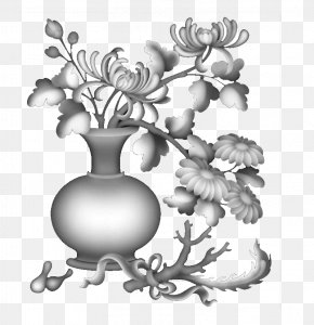vase designs painting black and white clipart