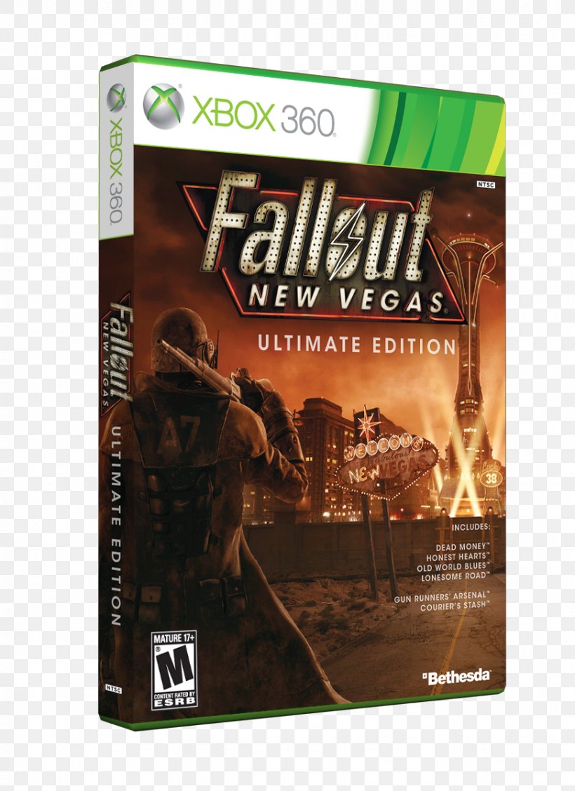 Fallout: New Vegas Xbox 360 Fallout 3 Fallout 4 Castlevania: Lords Of Shadow, PNG, 872x1200px, Fallout New Vegas, Bethesda Softworks, Castlevania Lords Of Shadow, Dead Or Alive 5 Ultimate, Downloadable Content Download Free
