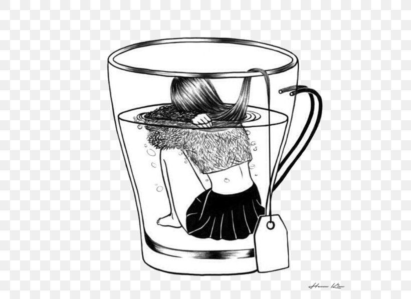 Tea Drawing Art Cup, PNG, 604x597px, Tea, Art, Black And White, Black Tea, Cup Download Free