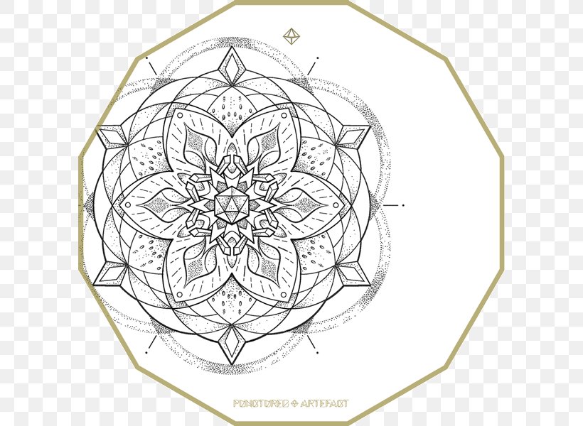 Line Art Drawing Tattoo Sacred Geometry, PNG, 600x600px, Line Art, Area, Art, Artwork, Black And White Download Free
