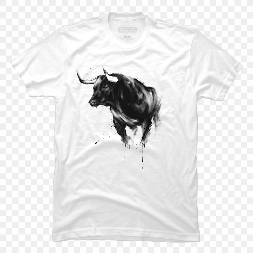 T-shirt Painting Art Bull, PNG, 1800x1800px, Tshirt, Active Shirt, Art, Artist, Black Download Free