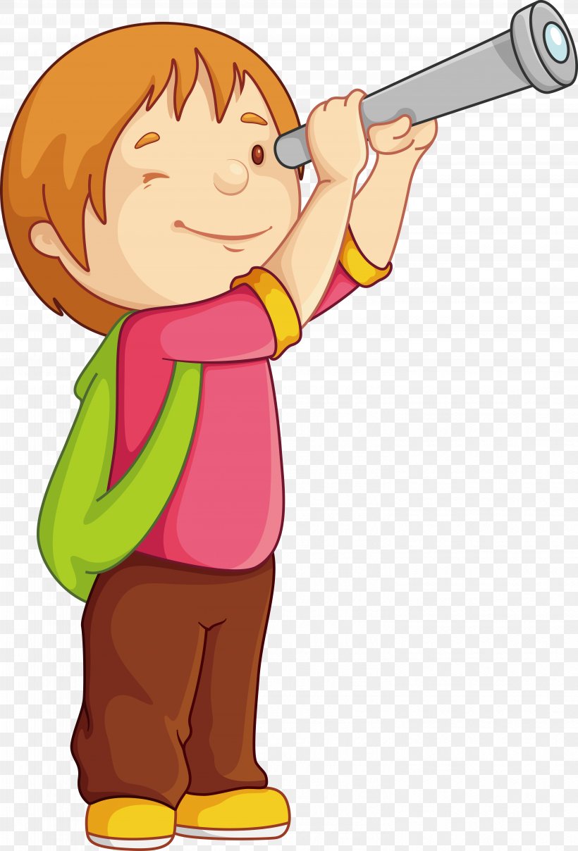 Telescope Child Illustration, PNG, 6037x8896px, Watercolor, Cartoon, Flower, Frame, Heart Download Free