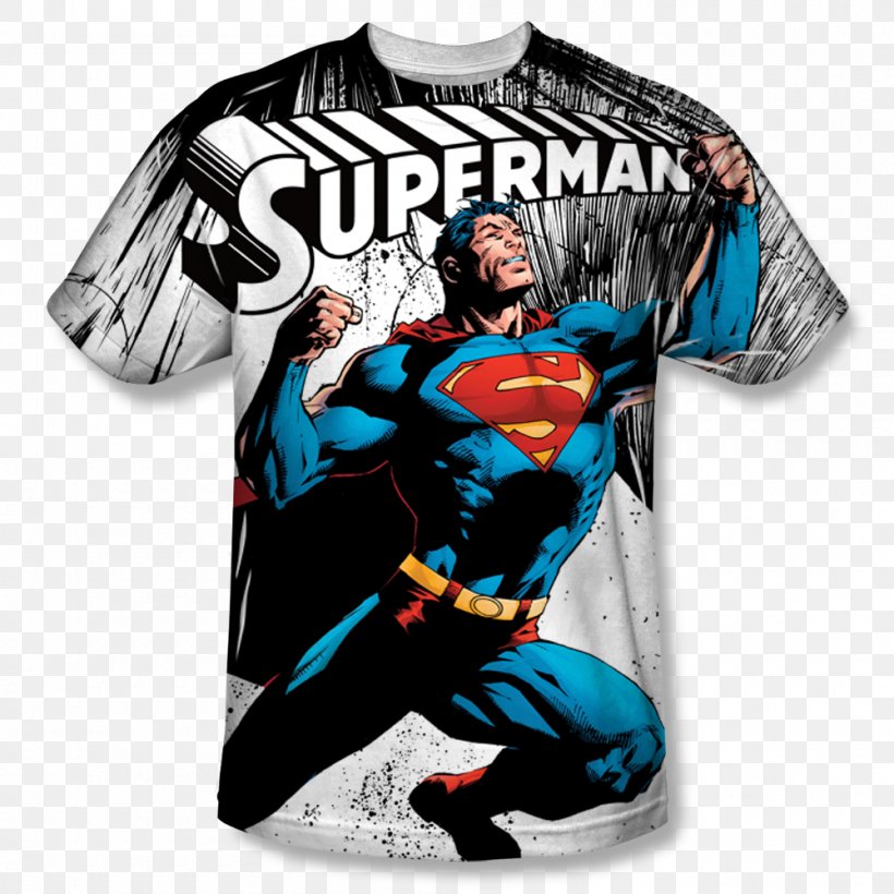 Printed T-shirt Superman Sleeve, PNG, 1000x1000px, Tshirt, All Over Print, Brand, Dc Comics, Fictional Character Download Free