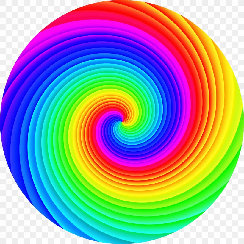 Spiral Circle Vector Graphics Rainbow Image, PNG, 2400x2400px, Spiral, Ornament, Purple, Rainbow, Royaltyfree Download Free
