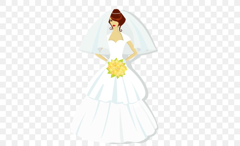 Wedding Invitation Wedding Dress Bride Illustration, PNG, 800x500px, Watercolor, Cartoon, Flower, Frame, Heart Download Free